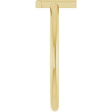 14K Gold Initial L Ring - Yellow Gold - view 4