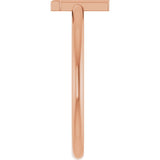 14K Gold Initial L Ring - Rose Gold - view 4