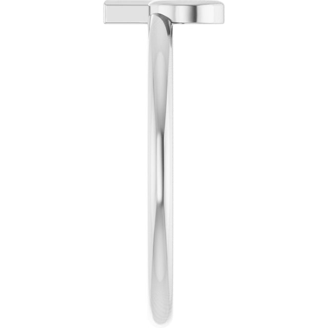 Platinum Initial P Ring - view 4