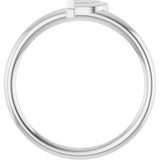 14K Gold Initial P Ring - White Gold - view 2