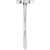 Platinum Initial Ring - view 4