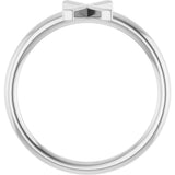 Platinum Initial X Ring - view 2