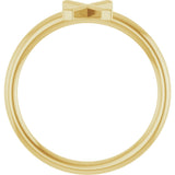 14K Gold Initial X Ring - Yellow Gold - view 2