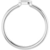 Platinum Initial Ring - view 2