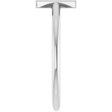 14K Gold Initial X Ring - White Gold - view 4