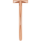14K Gold Initial X Ring - Rose Gold - view 4