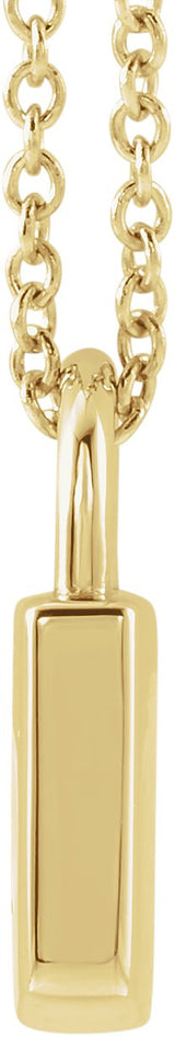 14K Gold Engravable Lock Necklace or Pendant - Yellow Gold - view 2
