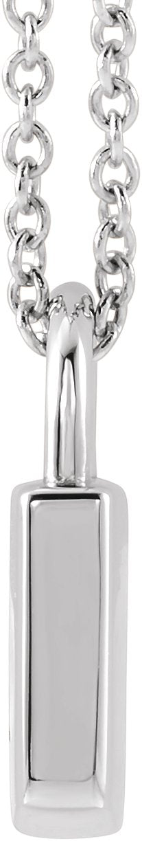 14K Gold Engravable Lock Necklace or Pendant - White Gold - view 2
