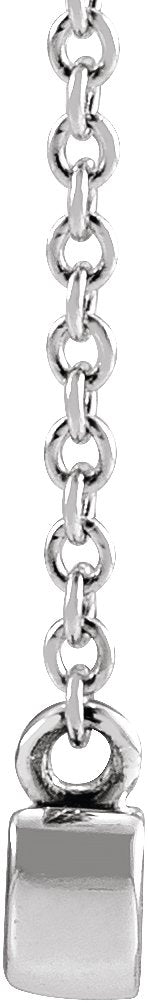 10K Gold Petite Mama Script Necklace - White Gold - view 2