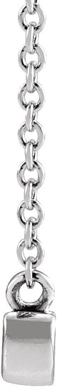 10K Gold Petite Mama Script Necklace - White Gold - view 2