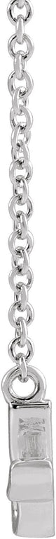 14K Gold Petite Mommy Script Necklace - White Gold - view 2
