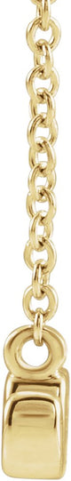 14K Gold Petite Mom Script Necklace - Yellow Gold - view 2