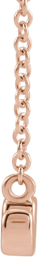 14K Gold Petite Mom Script Necklace - Rose Gold - view 2