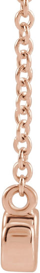 14K Gold Petite Mom Script Necklace - Rose Gold - view 2