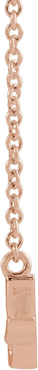 14K Gold Petite Mommy Script Necklace - Rose Gold - view 2