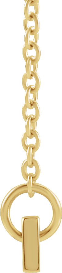14K Gold Family is Forever Bar Necklace - Yellow Gold - view 2
