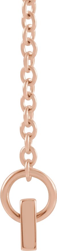 14K Gold Family is Forever Bar Necklace - Rose Gold - view 2