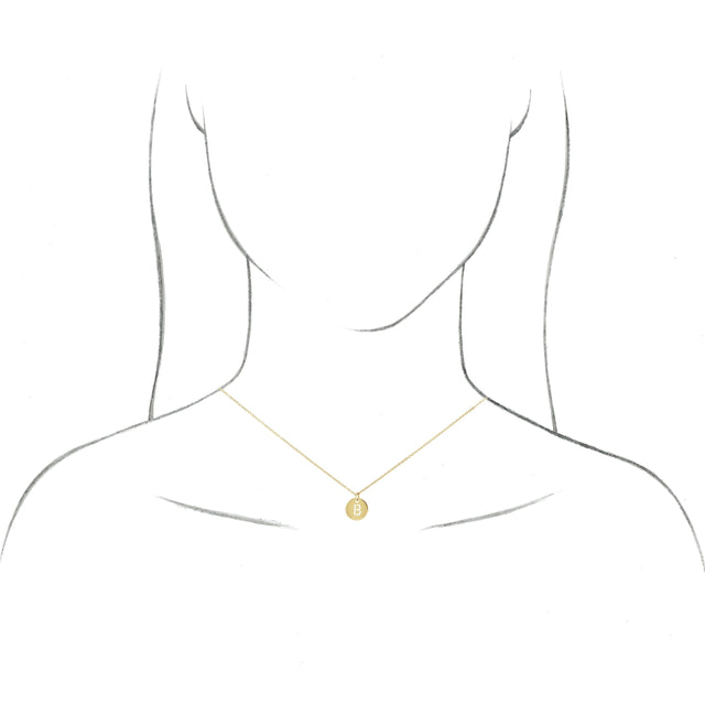 14K Gold Initial Necklace or Pendant - Rose Gold - view 4