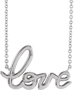 Platinum Love Necklace