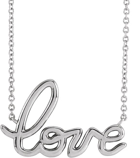 Platinum Love Necklace