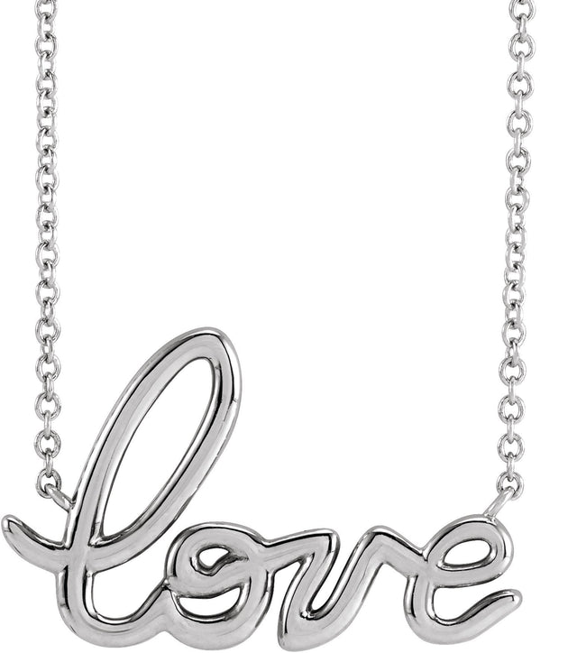 Platinum Love Necklace