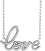 Platinum Love Necklace