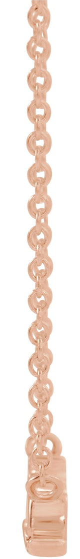 14K Gold Mrs Necklace - Rose Gold - view 2