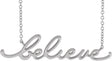 Platinum Believe Necklace