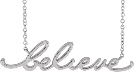 Platinum Believe Necklace
