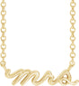 14K Gold Mrs Necklace - Yellow Gold