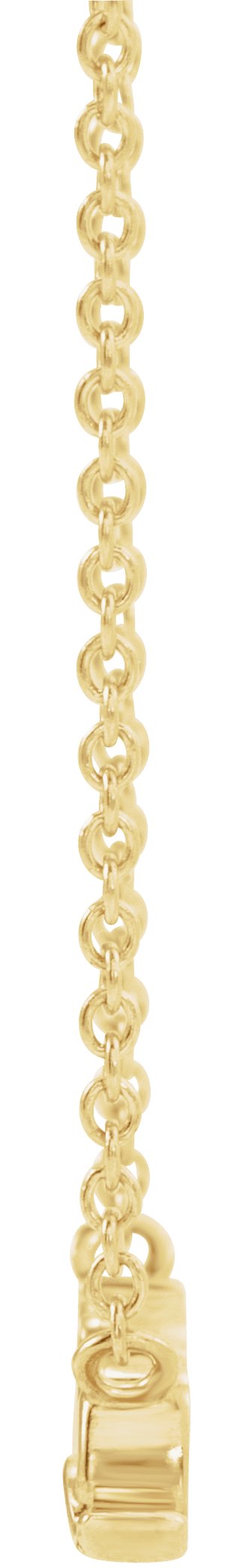 14K Gold Mrs Necklace - Yellow Gold - view 2