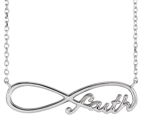 Platinum Infinity-Inspired Faith Necklace