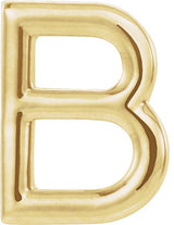 14K Gold Initial B Single Earring - Yellow Gold