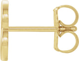 14K Gold Initial B Single Earring - Yellow Gold - view 2