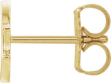 14K Gold Initial C Single Earring - Yellow Gold - view 2