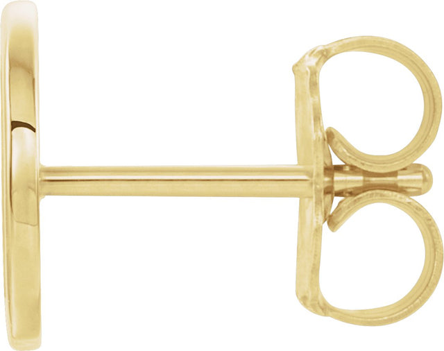 14K Gold Initial D Single Earring - Yellow Gold - view 2