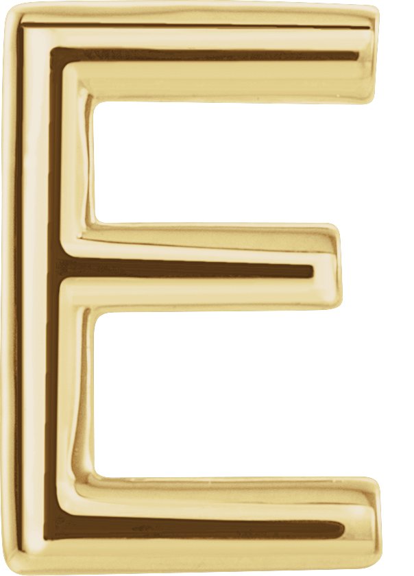 14K Gold Single Initial Earring - Yellow Gold
