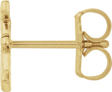 14K Gold Single Initial Earring - Yellow Gold - view 2