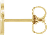 14K Gold Initial G Single Earring - Yellow Gold - view 2