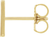 14K Gold Initial H Single Earring - Yellow Gold - view 2