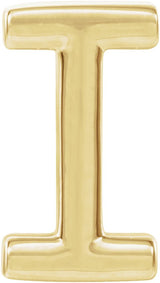 14K Gold Initial I Single Earring - Yellow Gold