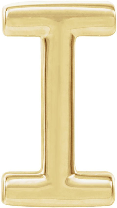 14K Gold Initial I Single Earring - Yellow Gold