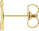 14K Gold Initial J Single Earring - Yellow Gold - view 2