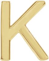 14K Gold Initial K Single Earring - Yellow Gold
