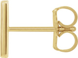 14K Gold Initial M Single Earring - Yellow Gold - view 2