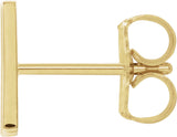 14K Gold Initial N Single Earring - Yellow Gold - view 2