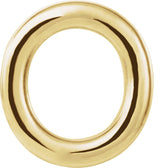14K Gold Initial O Single Earring - Yellow Gold