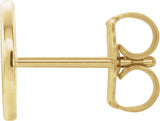14K Gold Initial O Single Earring - Yellow Gold - view 2