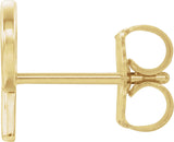 14K Gold Initial P Single Earring - Yellow Gold - view 2
