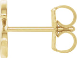 14K Gold Initial S Single Earring - Yellow Gold - view 2
